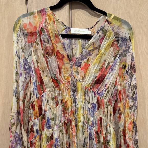 Zimmermann Multicolor Floral Long Sleeve Dress - Picture 2 of 4